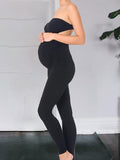 Momnfancy Bandeau V-neck Cut Out Sleeveless Yoga Long Maternity Legging