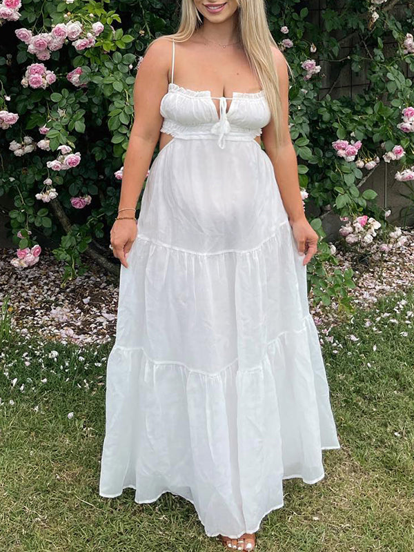 White holiday maxi top dress